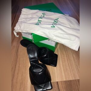 Bottega Veneta Black Quilted Mules